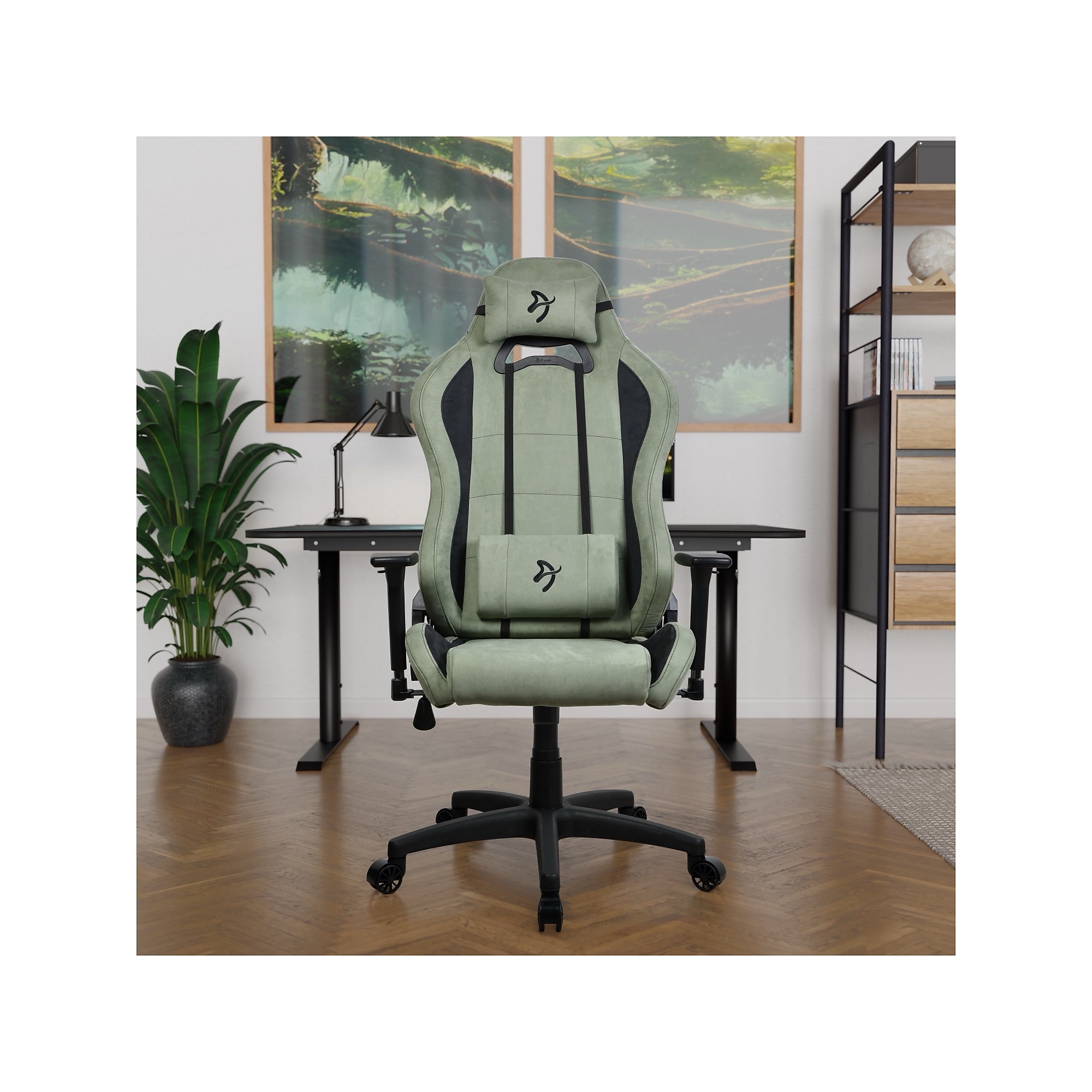 Arozzi Torretta Supersoft Microfiber Ergonomic Racing Gaming Chair, Forest Green (TORRETTA-SPSF-FST) Sansujyuku sansujyuku.com