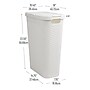 Mind Reader 10.57-Gallon Laundry Hamper with Lid, Plastic, White (40HAMP-WHT)~#|#~54AFF219-B576-4F1E-BE7F44EFBA68590E_sc7