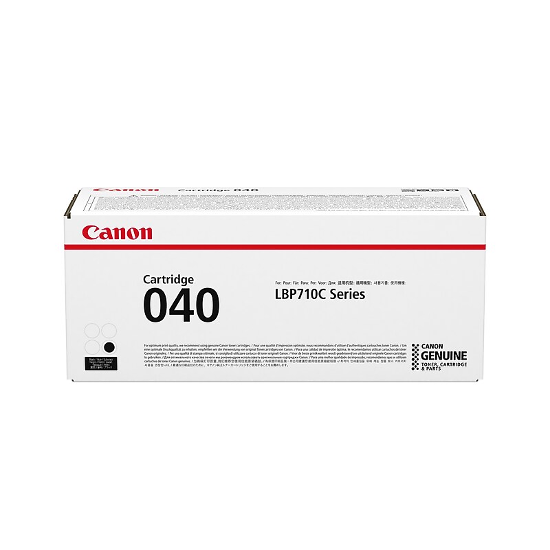 Canon 040 Black Standard Yield Toner Cartridge, Prints Up to 6,300 Pages (CRG040) image 1