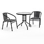 Flash Furniture Lila 28'' Round Table with 2 Rattan Stack Chairs, Gray (TLH087RD037GY2)~#|#~54B21A90-60D6-4B40-91F2C43EB2FB49D7_sc7