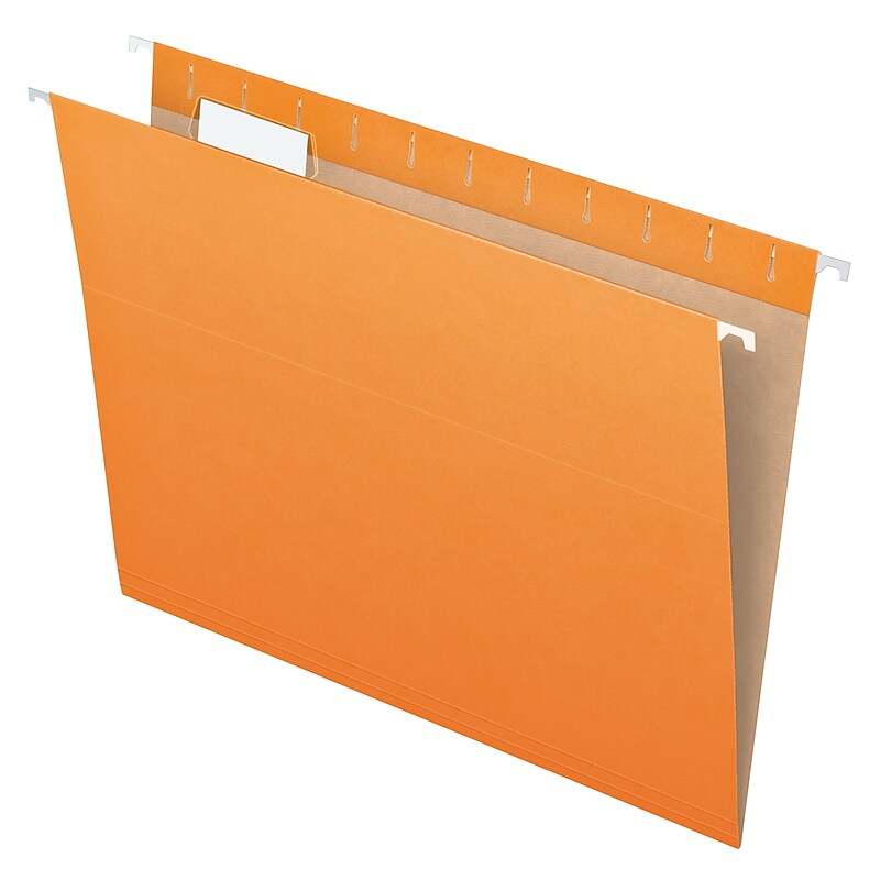 Pendaflex Recycled Hanging File Folders, 1/5 Tab, Letter Size, Orange, 25/Box (81607) image 1