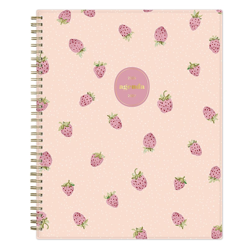 2026-2027 Blue Sky 8" x 11" Academic Year Weekly & Monthly Planner, Plastic Cover, Berry Rose (161384) image 1