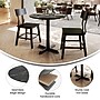 Flash Furniture TopGuard 31.25" Round Wood Dining Table with X-Base, Black Faux Marble/Black Base (STRD31BMAT2222)~#|#~54BF93B4-CF12-4B5F-8B9818D3625F5740_sc7