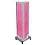 Azar Displays 60”H x16”W Three-Sided Revolving Pegboard Tower Floor Display on Wheeled Metal Base, Pink (700452-PNK)~#|#~54C2CBAB-C787-4316-96138A8310FC5950_sc7