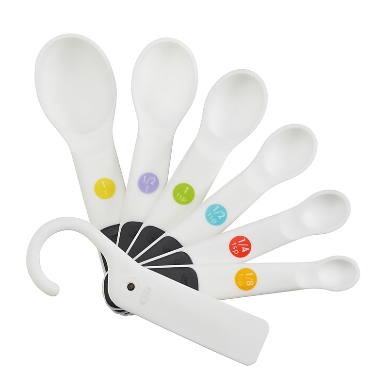 OXO Good Grips Measuring Spoons, White, 7 Pieces/Set (11111002) image 1