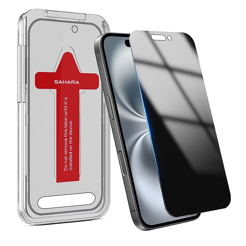 SaharaCase ZeroDamage Anti-Glare Tempered Glass Privacy Filter & Screen Protector for iPhone 17 (ZD00177) image 1