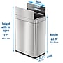 iTouchless Stainless Steel Wings Open Lid Sensor Trash Can with AbsorbX Odor Control, Silver, 13 gal. (WS13RSL)~#|#~54CA426E-4E90-4636-9F74FE5742EBB410_sc7