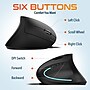 Delton S12 Wired Vertical Ergonomic Left-Handed USB-A/C Mouse, Black (DMERG12LU) ~#|#~54D090E2-7CAC-43FB-B6967849C60D71A5_sc7