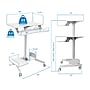 Mount-It! 28"W Adjustable Steel Standing Desk, White (MI-7979W)~#|#~54D2BE30-BDDB-4C63-A065AB47FAFBDAE6_sc7
