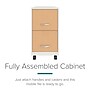 Space Solutions 2-Drawer Mobile File Cabinet, Letter Size, Lockable, 26.7"H x 14.25"W x 18"D, Pearl White/Platinum Oak (25854)~#|#~54D4F1C6-88DE-4238-BFB6DF99FEA399F0_sc7