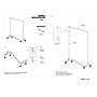 Nahanco 66" x 22" Single-Rail Garment Rack, Blue/Chrome (Z201) ~#|#~54EFAAFF-34F6-42ED-AB6682C176193854_sc7