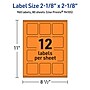 Avery Square Multipurpose Labels, 2-1/8" x 2-1/8", Bright Orange, 960/Box (94105)~#|#~54F2873F-58BB-4BAF-82807FD21711D08D_sc7
