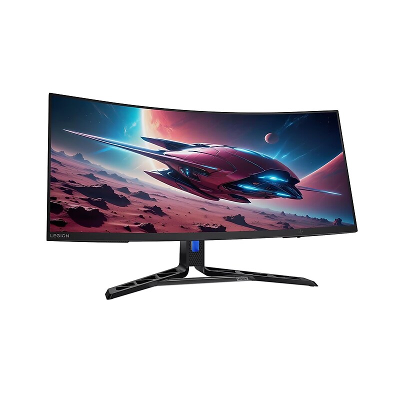 Lenovo Legion R34w-30 34” Curved WQHD VA 180Hz WLED AMD FreeSync Gaming Monitor, HDR10, Built-In Speaker, Height Adjustable image 1