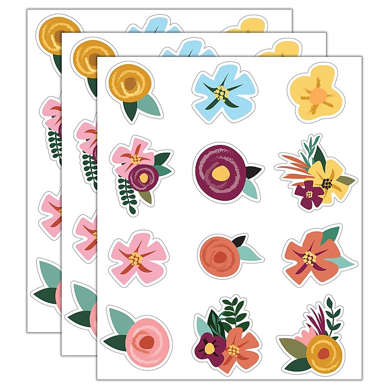 Carson Dellosa Education Grow Together Flowers Cut-Outs, 36/Pack, 3 Packs/Bundle (CD-120642-3) image 1
