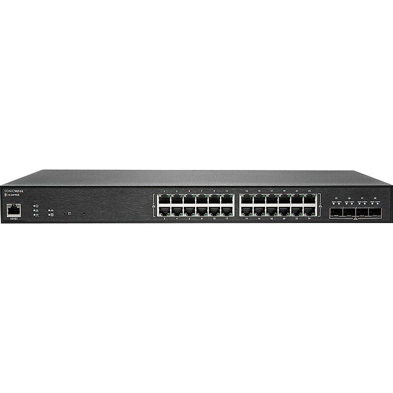 SonicWALL 24-Port Gigabit Ethernet Managed Switch, Black (02-SSC-2468) image 1