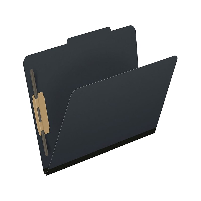 Medical Arts Press Pressboard Classification Folder, 2" Expansion, Letter Size, Black, 25/Box (DV-T42-02-3BLK) image 1