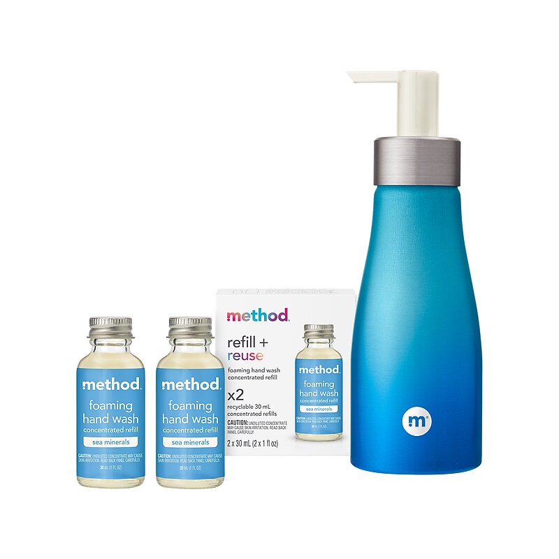 Method Refill + Reuse Concentrated Foaming Hand Soap Refill, Sea minerals Scent (356001) image 1