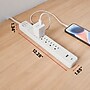 Staples TECH 6-Outlet 2-USB Port Surge Protector, 6', 1800 Joules, White (ST62777)~#|#~550783C4-C1EA-43FB-BD7D48DEBC7B9CE4_sc7