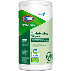 Clorox EcoClean Disinfecting Wipes, 75 Wipes/Container (60605