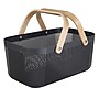 Simplify Large Mesh Storage Basket with Wooden Handle, Charcoal (30063-CHARC-ST)~#|#~550C3DA3-8916-4559-93255C87B49DCDC6_sc7