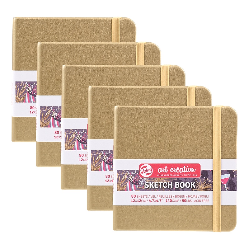 Talens Art Creation 4.7" x 4.7" Sketch Book, 80 Sheets/Book, 5/Bundle (TLN9314144M-5) image 1