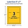 Avery Laser/Inkjet Rectangle Multipurpose Labels, 3" x 7", Bright Yellow, 60/Pack (94250)~#|#~5512ACE7-3A78-44C3-A10EC0D929F5947D_sc7