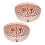 Lalia Home Crystal Glam 2 Light Ceiling LED Flush Mount, Rose Gold, 2/Set (LHM-2000-RG-2PK)~#|#~551412CA-16BC-44E7-A2E930DB15075939_sc7