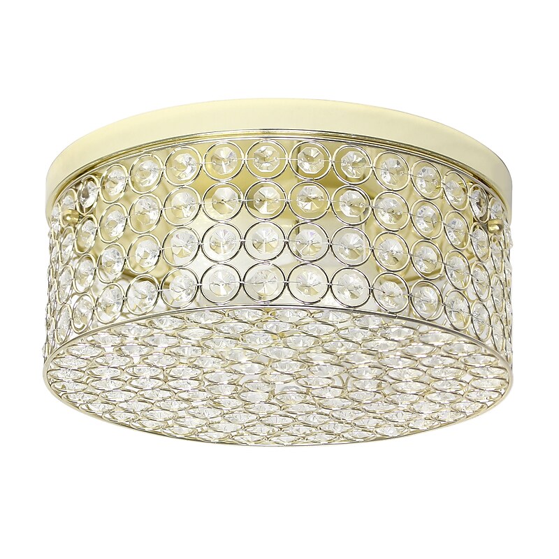 Lalia Home Glam 2 Light 12 Inch Round LED Flush Mount, Gold (LHM-2003-GL) image 1