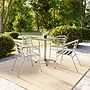 Flash Furniture Lila 23.5" Square Metal Table Set with 4 Slat Back Chairs, Aluminum (TLH24SQ017BCHR4)~#|#~5516A598-0769-4F18-9FDEC81E67871FE0_sc7