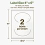 Avery Hemp Oval Laser/Inkjet Multipurpose Labels, 4" x 6", Off-White (40/Pack)~#|#~551C584E-49F3-4FB4-8A1786324B27B6EA_sc7