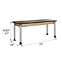 Diversified Woodcrafts Uplift! Hybrid ADA Rectangular Science Table, 72" x 24", Height Adjustable, Black/Oak (P8301K)~#|#~5521A38E-7904-44FE-BDC03FEC9139C3AD_sc7