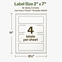 Avery Hemp Rectangle Laser/Inkjet Multipurpose Labels, 2" x 7", Off-White (32/Pack)~#|#~55222877-A9C3-4A83-96C82455C4365A07_sc7