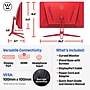 Westinghouse RX Series 27" Curved FHD 200Hz LED AMD FreeSync Gaming Monitor, Built-In Speakers, Red (WC27RX6250R)~#|#~55242A18-1133-4C7B-8CF17EC40543F125_sc7