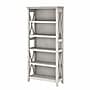 Bush Furniture Key West 66"H 5-Shelf Bookcase with Adjustable Shelves, Linen White Oak Laminated Wood (KWB132LW-03)~#|#~5528E449-9072-433C-89A7B4F39EE04D25_sc7