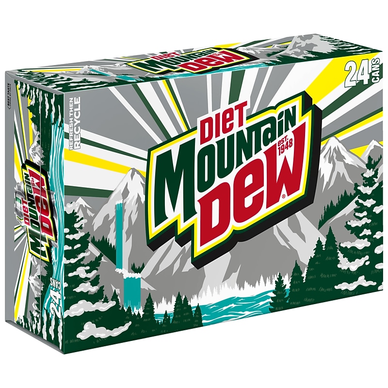 Mountain Dew Diet Soda, 12 oz., 24Cans /Carton (83777) image 1