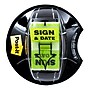 Post-it 'Sign & Date' Message Flags, .94" Wide, Green, 200 Flags/Pack (680-HVSD)~#|#~5537999A-9330-499F-AE970DBC71ADFD7B_sc7