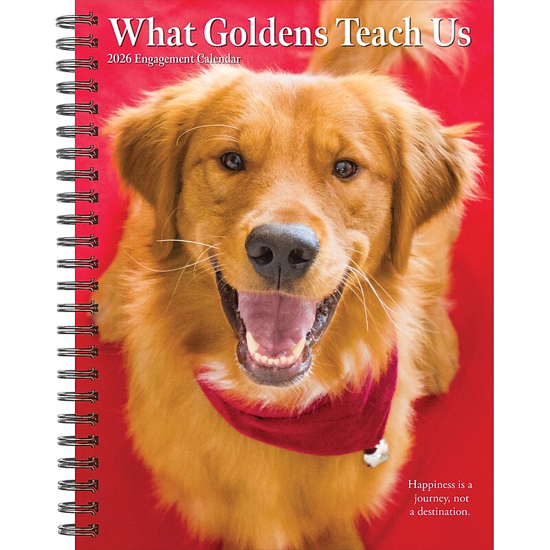2026 Willow Creek What Goldens Teach Us 6.5" x 8.5" Daily & Monthly Personal Organizer (54680) image 1