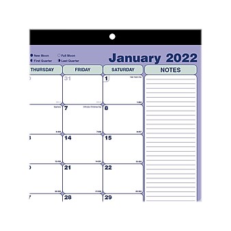 2023 Rediform 17.75" x 10.88" Monthly Desk Pad Calendar, Purple/Gray (C181700)