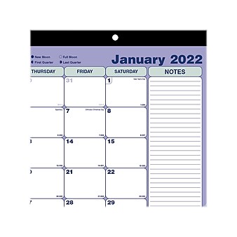 2023 Rediform 17.75" x 10.88" Monthly Desk Pad Calendar, Purple/Gray (C181700)