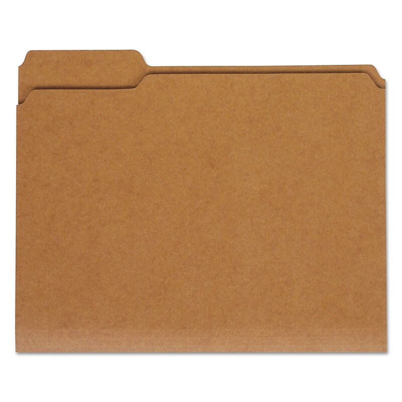 Universal File Folder, Letter Size, Kraft, 100/Box (UNV16133) image 1