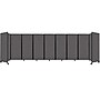 Versare The Room Divider 360 Freestanding Folding Portable Partition, 82"H x 300"W, Charcoal Gray Fabric (1182907)~#|#~554ECDBB-BC66-47AB-A75431013F67AB7B_sc7