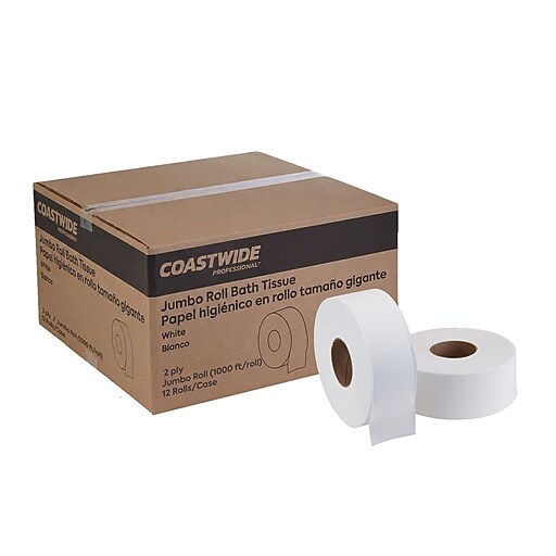 はるページ　STC-13/CH WSB-22/CC Coastwide Professional Recycled Jumbo Toilet Paper, 2-ply, White