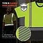 Ergodyne GloWear 8294BK High Visibility Short Sleeve Black Bottom T-Shirt, ANSI Type R Class 2, Lime, X-Small (22271)~#|#~55505F61-345D-4049-A479BA3E33AEA52E_sc7