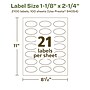 Avery EcoFriendly Laser/Inkjet Oval Multipurpose Labels, 1-1/8" x 2-1/4", White, 2100/Box (94054)~#|#~55583481-3A8F-4A81-81D99059977DC347_sc7