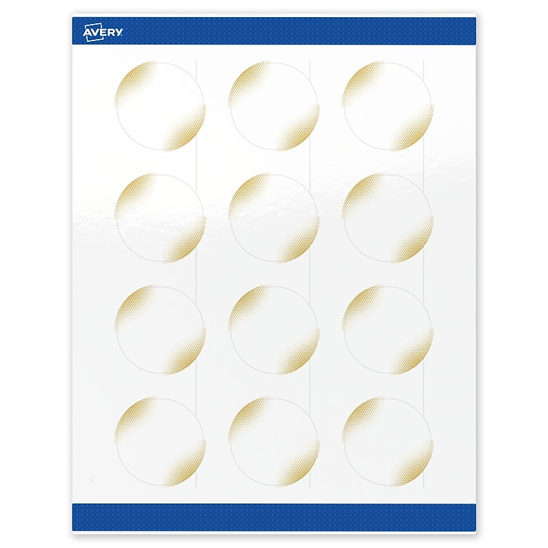 Avery Laser/Inkjet Circle Multipurpose Labels, 2" Dia., White, 120/Pack (S00-EWE) image 1