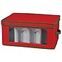 Household Essentials Holiday Stemware Windowed Panel Storage Box with 12 Compartments, Red/Green (HH540RED)~#|#~555C1D0B-7FE3-43EB-A0B28CE282643E96_sc7