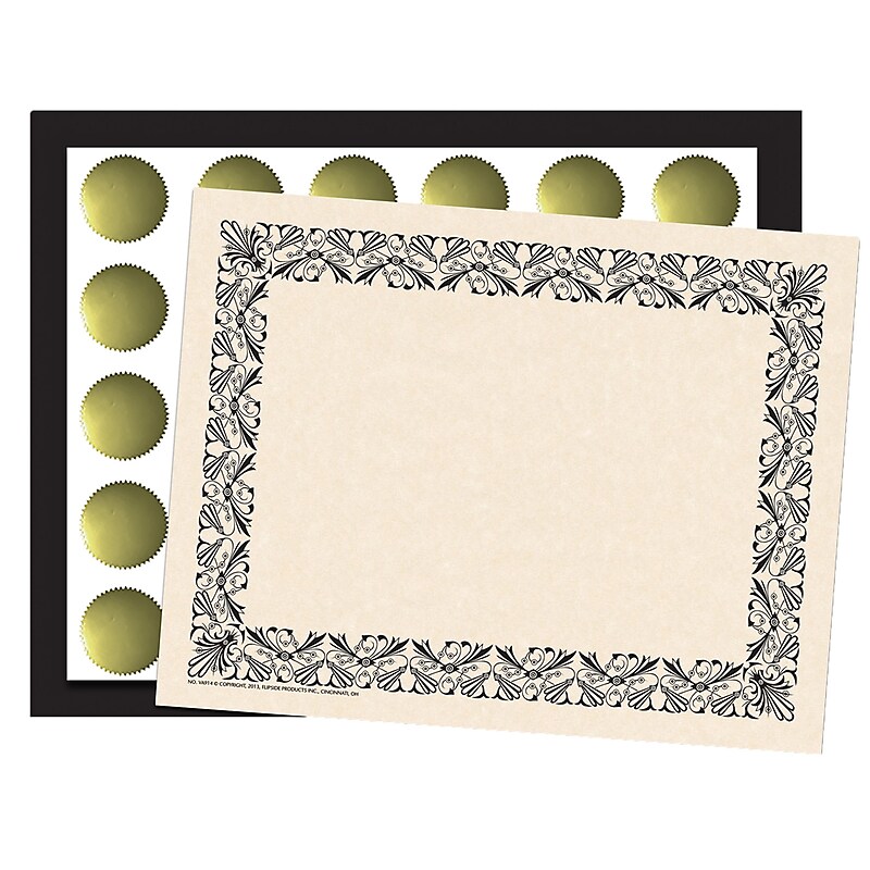Hayes Art Deco Certificate Set, 9" x 12", Black, 110/Set (H-VA437) image 1