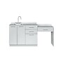 Viva Comfort 36'' H x 42" W Medical Cabinet with Left Sink and 24" W Right Side Desk, 2 Doors, 3 Drawers, Gray (90242-LS-GRY-AO)~#|#~555FC56E-FB90-44C1-B2578E1B25CCC329_sc7