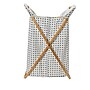 Household Essentials Bamboo X‑Frame Hamper with Cross Pattern, Black/White (HH2314-1)~#|#~556775C9-654A-48D5-B4364948C9780F55_sc7