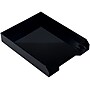 JAM PAPER Stackable Paper Trays, Black, Desktop Document, Letter, & File Organizer Tray, 2/Pack (344blas)~#|#~5568469E-968D-49D3-B524F72D4C923474_sc7
